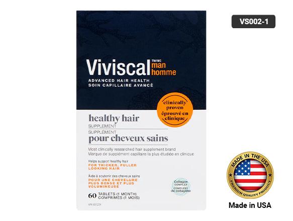 Viviscal Men Hair Supplements 60 Tablets are clinically developed with AminoMar, zinc and biotin to support better hair growth in men.